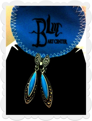 Blue Turquoise Earings. Turquoise stone is a very personal and meaningful stone to one who wears it.